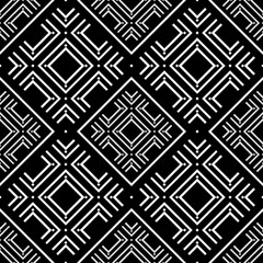 Black and white large scale vector seamless pattern geometric ornament