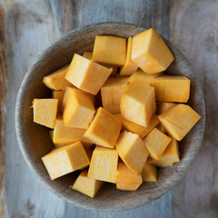 Chopped Pumpkin from Above