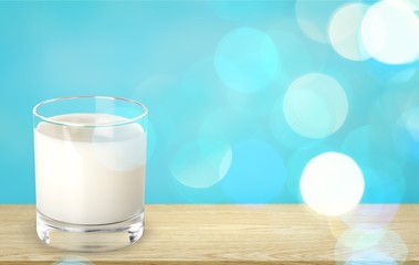 Glass of fresh milk isolated on white