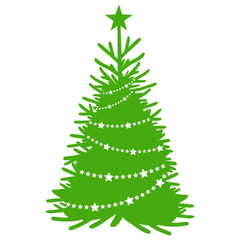 Christmas tree isolated on white background. New Year's holiday. Christmas fir-tree. Winter character fir-tree. Christmas tree. Winter celebration. Fir-tree dressed in winter clothes. New Year's tree.