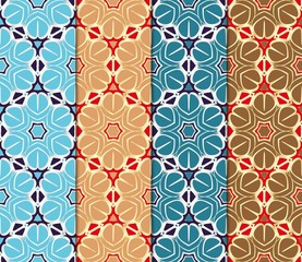 Set of geometric pattern in lace style. Ethnic ornament. Vector illustration. For modern line texture for wallpaper, packaging, banners, textile fashion fabric print, invitation cards.