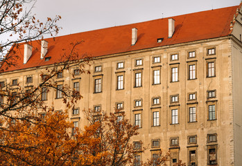 The old Plumlov castle builded in Baroque architecture style in