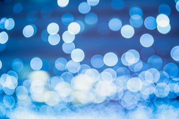 Blue bokeh abstract background. Bokeh abstract texture. Colorful light. Defocused background.