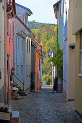 Romantische Gasse in der Altstadt von Marktheidenfeld
