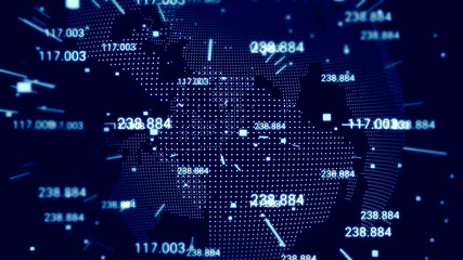 Obraz premium Digital Data Globe Network