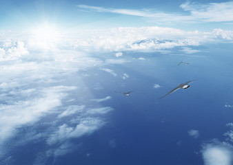 Sky clouds blue and beautiful