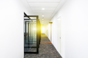 Corridor interior of office park