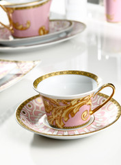Chinese classical tableware and tea cup combination still life photography