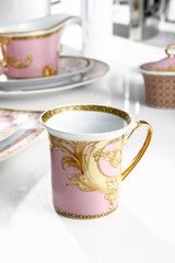 Chinese classical tableware and tea cup combination still life photography