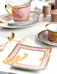 Chinese classical tableware and plate combination still life photography