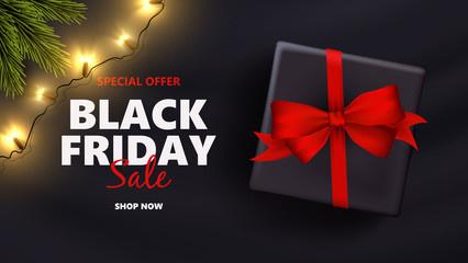 Black Friday sale design template. Vector illustration.