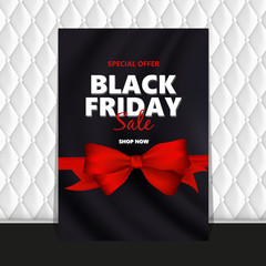 Black Friday sale design template. Vector illustration.