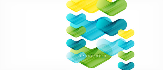 Colorful glossy arrows abstract background