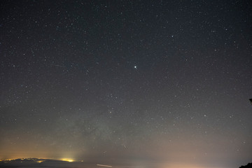 Fototapeta na wymiar Stargazing at Altavista Refuge, Teide Mountain, Teide National Park, Tenerife, Canary ISlands, SPain