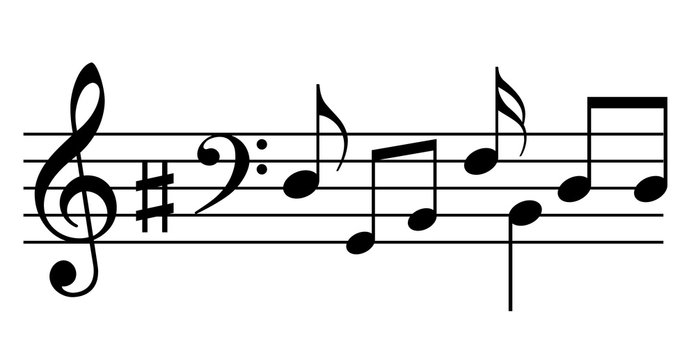 Music stave and notes