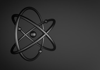 Atom, grauer Hintergrund