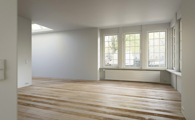 3D Illustration leerer Raum Wohnung