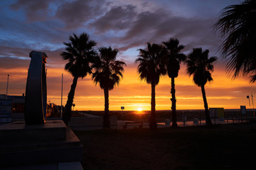 Amanecer en Castelldefels, Barcelona, España