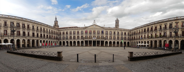 Fototapeta na wymiar The square of Spain in vitoria, Alava