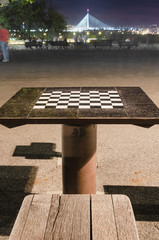 Chess table in the park