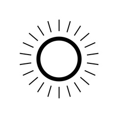 Sun icon, vector