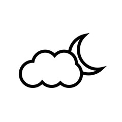 Moon cloud icon