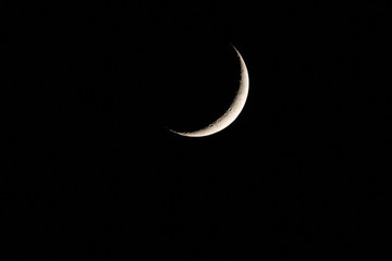 Fototapeta na wymiar New moon at midnight