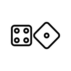 Dices icon vector