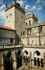 Fototapeta na wymiar Ancient Porto Cathedral, Portugal