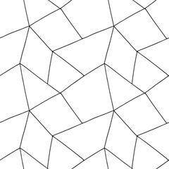 Seamless vector pattern, black and white background. Triangular graphic design.
