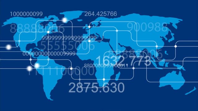 abstract background with world map