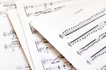 Fototapeta premium paper music notes for background