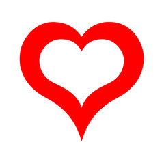 Red heart symbol illustration