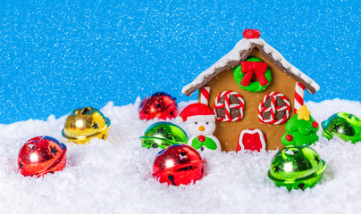 ginger house in the snow