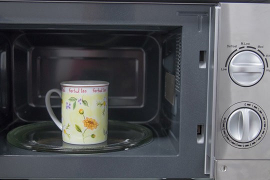 cup in microwave coffee or infusions, heat