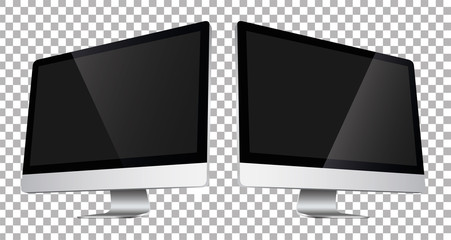 A personal computer monitor in a flat vector style - obrazy, fototapety, plakaty