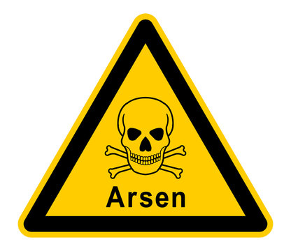 wso389 WarnSchildOrange - german - Warnzeichen - Arsen: Sch&auml;del und Totenkopf - xxl g6764