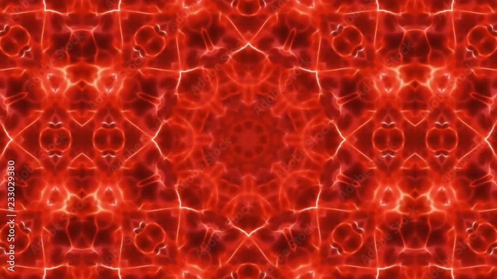 Wall mural abstract kaleidoscope background seamless looping/ 4k animation of abstract fractal kaleidoscope lig