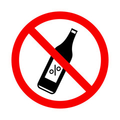znak zakaz spożywania alkoholu - obrazy, fototapety, plakaty