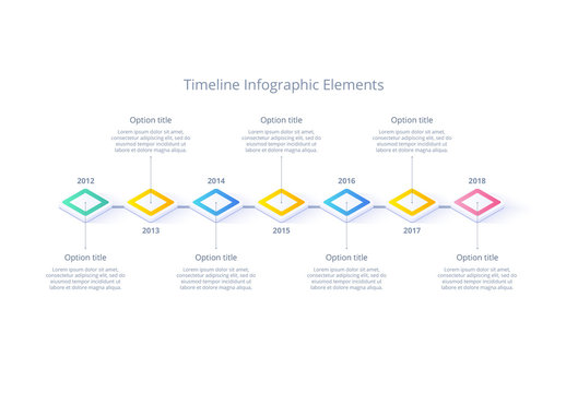 Multicolored Timeline Infographic