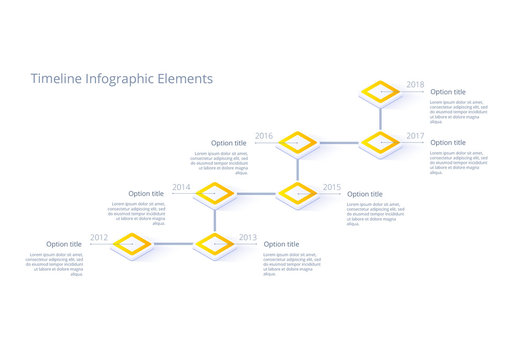 Yellow Timeline Infographic
