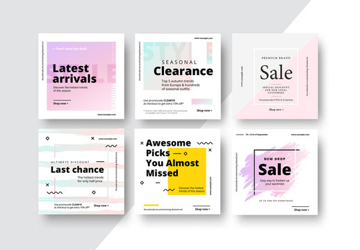 Square Sale Social Media Post Layouts 
