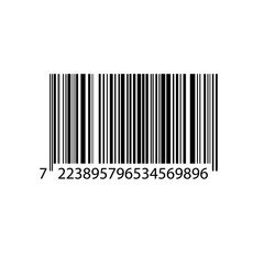 Realistic bar code icon. A modern simple flat barcode. Marketing, the concept of the Internet.