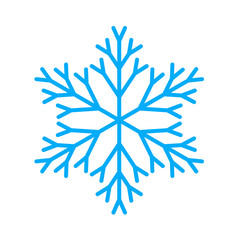 Vector snowflake. Icon snowflakes, cold and cooling.