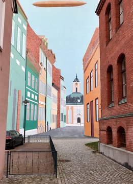 Kunstwerk in Schwedt (Oder) (Brandenburg)