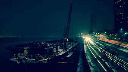 New York River at Night