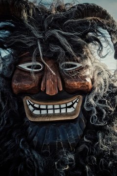 traditional buso mask of the busojaras event