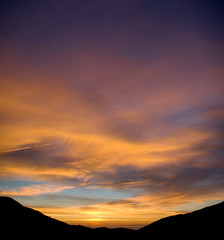 Corsica and the Mediterranean from Liguria hills.