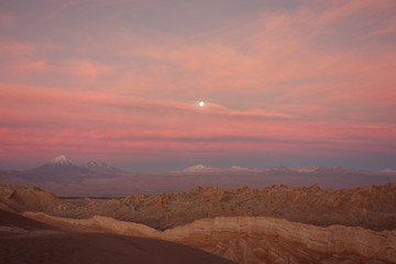 Sunset sur la vallée de la mort - Désert d'Atacama
