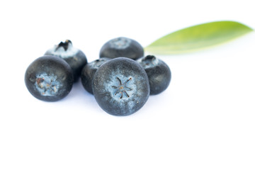 Fresh blueberry on white background